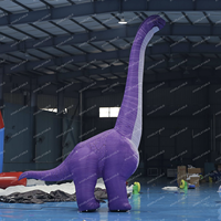 Ballon de dinosaure géant aux couleurs personnalisées, dinosaure gonflable à long cou à vendre