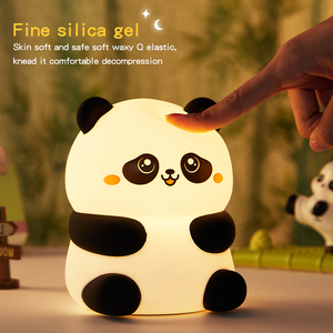<span class=keywords><strong>Lampe</strong></span> de chevet créative en silicone en forme de panda mignon, portable, à commande tactile, rechargeable par USB, petite veilleuse <span class=keywords><strong>LED</strong></span> pour enfants - Product Image 4