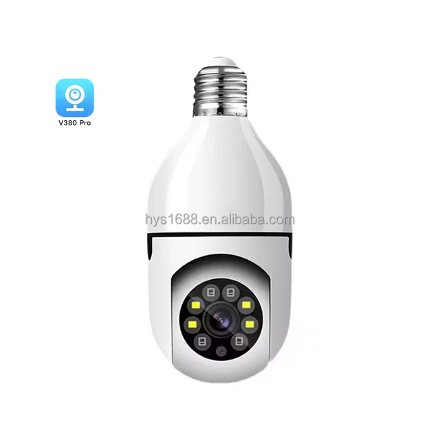 Hot Selling V380 PRO Dual Light Mini Bulb PT Indoor Baby Wifi CCTV IP Camera Small Yellow Man Wireless Security Bulb PTZ Camera