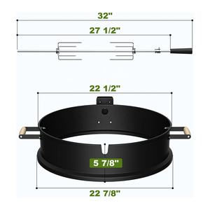 Kit de rôtissoire barbecue avec moteur de bouilloire de 22 pouces - Product Image 2