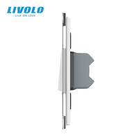 Livolo C9 série US Standard 119mm * 78mm 2 gangs 2 voies interrupteur mécanique ignifuge PC panneau lumière interrupteur mural