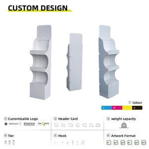 Custom <b>Printed</b> Foldable Cardboard Display <b>Stand</b> Supermarket Corrugated Display for Advertising Feature Foldable - Product Image 5