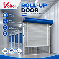 Porte manuelle enroulable commerciale 8x8 pieds pour unité de stockage et conteneur avec certification CE ISO9001 SGS et rendu 3D dessin 2D