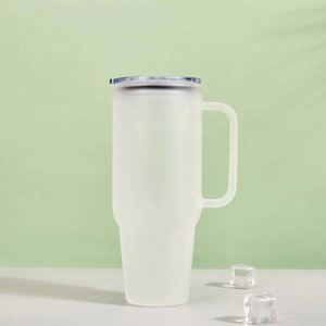 16oz Pint Glass Sublimation Snow Globe <b>Mug</b> Clear Double Wall Pre-drill PP Lid Straw Modern Beverage Tumbler for Business Gifts - Product Image 4