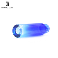 Blaue Farb rolle 10 ml verblassen glänzende Walze auf Parfüm glasflaschen mit Metall Silber Schraub deckel 5ml 15ml
