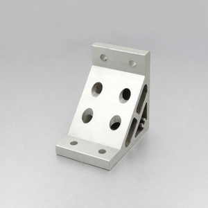 Support d'angle droit industriel en aluminium de type 80, profilé en aluminium 6063 pour usage au sol en appartement ou villa - Durable - Vente en gros usine - Product Image 1