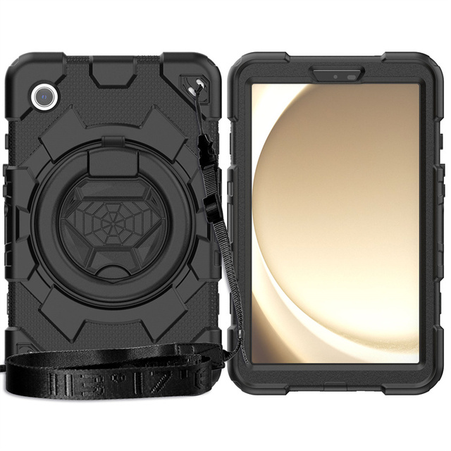 With Shoulder Strap Rotatable Folding Handle Grip Heavy Duty Shockproof Tablet Cover Case for IPad Samsung Galaxy Tab S9 FE Plus