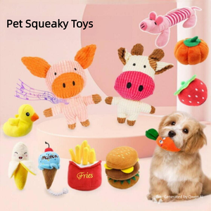 Jouet interactif en peluche couineur pour chien, en tissu doux, résistant aux morsures, design en forme de fruit, jouet d'entraînement pour fournisseurs d'articles pour animaux de compagnie - Product Image 3