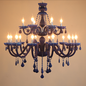 Bắc Âu pha lê Đèn sang trọng màu xanh LED Mặt dây đèn chùm trong nhà đồ đạc hiện đại trang trí lamparas nhà đèn chùm - Product Image 5