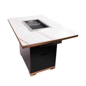Indoor Stainless Steel Smokeless Korean BBQ <strong>Table</strong> Gas Grill with Exhaust System Easily Assembled Cleaned for Commercial Home Use - Product Image 3