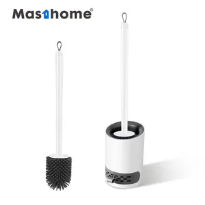 Masthome 2020's yeni tasarım tuvalet fırçası silikon tpr tuvalet ile küçük klip ve plastik piston için banyo temizleme