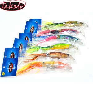 Takedo ปลาหมึกตกปลาทะเลลึก140มม. 40ก. เหยื่อปลอมพร้อมตะขอสามชั้นสำหรับปลาฉลาม - Product Image 6