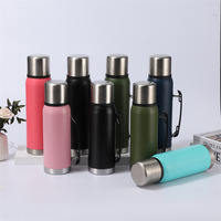 Thermos en acier inoxydable 316 de grande capacité, bouteille d'eau chaude sous vide pour la maison, thermos portable avec poignée pour l'extérieur