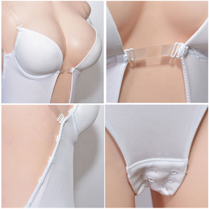 Combinaison de <span class=keywords><strong>mariée</strong></span> extensible grande taille, <span class=keywords><strong>dos</strong></span> <span class=keywords><strong>nu</strong></span>, soutien-gorge et string ajustables, <span class=keywords><strong>lingerie</strong></span> de <span class=keywords><strong>mariée</strong></span> sexy, combinaisons pour femmes, robe de <span class=keywords><strong>mariée</strong></span> - Product Image 3