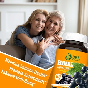 Private Label Service Elderberry Immune Gummy With Zinc Vitamin C D3 60 Count Dietary <b>Supplement</b> - Product Image 4