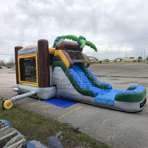 Château gonflable dinosaure avec toboggan, combo T-Rex, directement de l'usine, pour <span class=keywords><strong>location</strong></span> de fêtes d'enfants - Product Image 3