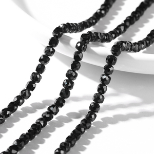 Jd Đá Quý 4-5Mm Tự Nhiên Màu Đen Spinel Mặt Vuông Thạch Anh Hạt Bóng Tinh Thể Màu Đen Đá Cho Tự Làm Đồ Trang Sức - Product Image 5