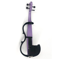 High Quality Professional Female Beginners Solid Wood Purple Electric Violin