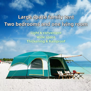 NUEVA Carpa Domo Impermeable de Lujo para 10 Personas <span class=keywords><strong>LA</strong></span> 2026, Dos Dormitorios y Una Sala de Estar con Protección Solar, Gran Oferta para Campamento al Aire Libre - Product Image 2