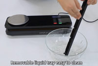 Scelleuse sous vide portable en acier inoxydable avec balance de cuisine amovible de 2 kg et minuterie intelligente pour la conservation des aliments domestiques