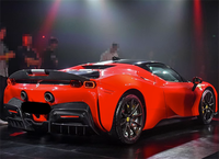 Diffuseur arrière en fibre de carbone style OEM pour Ferrari SF90 avec lèvre arrière anti-turbulence