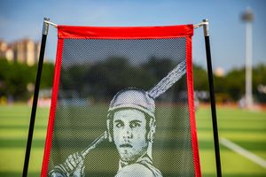 Filet de Pratique de Baseball Personnalisable avec Cible pour Lanceur, Conception de Pare-balles Humanoïde, en Polyester et Cadre en Fer avec Renfort en Fibre de Verre - Product Image 6