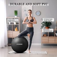 Pelota de Ejercicio Redonda Antiexplosión STOROMO para Embarazo, Alta Capacidad de Peso, PVC Ecológico, con Bomba (45cm-95cm), para Yoga y Pilates