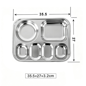 Usine chinoise de fabrication d'outils de poinçonnage, d'estampage, de moules et de matrices, assiettes compartimentées durables en acier inoxydable 304 pour <span class=keywords><strong>cantine</strong></span> 00184 - Product Image 4