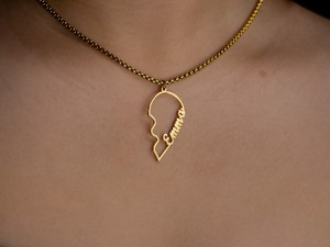 Collar con Nombre <span class=keywords><strong>de</strong></span> Pareja, Collar con Placa <span class=keywords><strong>de</strong></span> Nombre Personalizada para Novio y Novia, Regalo Personalizado - Product Image 3