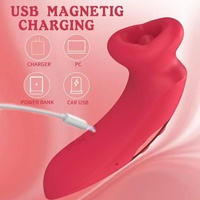 Vibrador con función de succión y lamido de lengua, masajeador de punto G, dildo, vibrador oral con función de lamido y succión de clítoris, juguetes sexuales