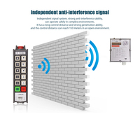 Control Remoto Inalámbrico IP66, Transmisor y Receptor, 10 Botones, Una Velocidad, Control Remoto Inalámbrico para Grúa