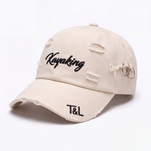 Custom <b>Flat</b> Embossed 6-Panel Denim Cap Vintage Washed Streetwear Baseball <b>Hat</b> for Men Wholesale Supplier Fashionable Adjustable - Product Image 2