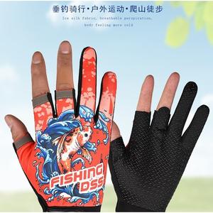 ถุงมือตกปลาฮูไวแบบครึ่งนิ้ว ระบายอากาศได้ดี กันลื่น สำหรับตกปลาทะเล ใช้ได้ทั้งชายและหญิง ผลิตจากโพลีเอสเตอร์ 1 คู่ - Product Image 3