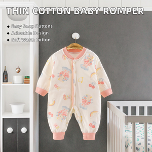Mono de bebé unisex de algodón vaquero fino con estampado de leopardo, cálido, sin costuras, de manga larga, para otoño e invierno, 40 gramos - Product Image 2