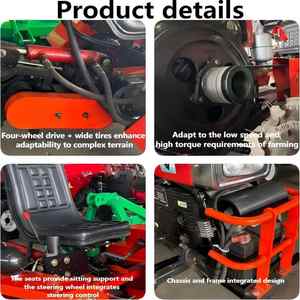 Mini Trattore Agricolo da 18 CV a 4 Ruote Motrici, Piccolo Trattore Diesel Automatico per Giardinaggio e Semina, Macchinari Agricoli - Product Image 5