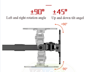 Zeno MT622 Adjustable <strong>Computer</strong> Dual Monitor Holder Arm Clamp Desk Shelf Monitor <strong>Bracket</strong> Laptop Heavy Duty Dual Monitor Stand - Product Image 3