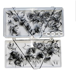 Promade 16D/1000 Volumen Extensiones de pestañas hechas a mano Fácil Aplicación de belleza con bandeja de pestañas B C CC D L M - Product Image 1
