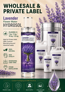Agua de Lavanda Turca 100% Pura, Hidrosol de Lavandula Angustifolia, Destilada al Vapor, Venta al por Mayor, Marca Privada OEM para Calmar la Piel del Rostro - Product Image 2