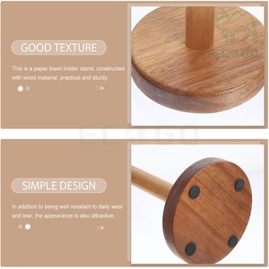 Shopping Wooden <b>Desktop</b> Display <b>Stand</b> Toilet Storage Rack Tissue Paper Roll Dispenser Storage Holders - Product Image 4