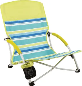Silla de camping plegable portátil ultraligera YASN con portavasos Muebles de exterior duraderos Silla de arena de playa de diseño moderno