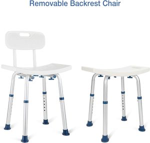 Chaise de douche avec petit <span class=keywords><strong>tabouret</strong></span> de douche amovible pour douche intérieure, chaise de <span class=keywords><strong>baignoire</strong></span> étroite, siège de douche réglable pour personnes âgées - Product Image 5
