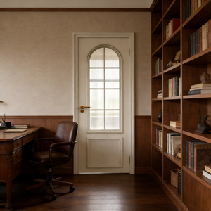 Puertas de Madera para Exteriores Lowes, Puerta Abatible de Madera para Dormitorio, Puerta Tallada de Madera Sólida - Product Image 1