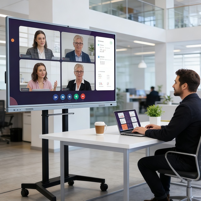 Android Interactive Whiteboard 4K Zero Bonding Smart Board 55 65 75 86 Inch for Education & Meeting