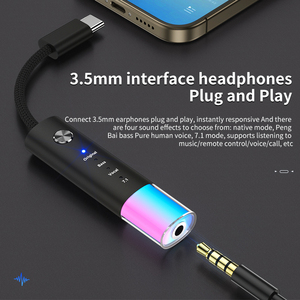 Chất Lượng Cao 7.1 Kênh <span class=keywords><strong>USB</strong></span> C Để 3.5Mm Âm Thanh Chuyển Đổi Tai Nghe Microphone 2 Trong 1 <span class=keywords><strong>Adapter</strong></span> Cho <span class=keywords><strong>iPad</strong></span> PC Mac - Product Image 5