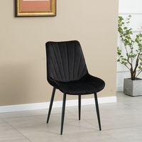 Chaise de salle à manger légère en velours de style nordique, chaise d'appoint ergonomique de luxe, mobilier de maison, hôtel commercial, restaurant - Grande Vente