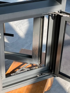 Precio de Fábrica del Diseño de Ventana Abatible de Aleación de Aluminio, Perfiles Interiores de Aluminio, Ventanas y Puertas de Doble Acristalamiento - Product Image 5