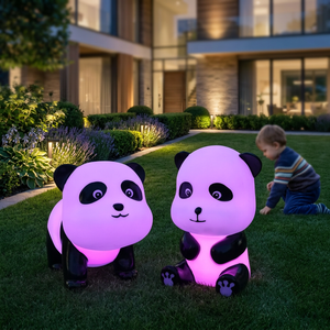 Lámpara LED con Forma de <span class=keywords><strong>Panda</strong></span>, Resistente al Agua, para Exteriores, con Control Remoto, para Decoración Navideña de Villas - Product Image 1
