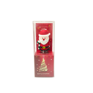 Christmas Wine <b>Stoppers</b> Santa Claus Snowman Reindeer Corks Aluminum Alloy Wine Bottle <b>Stopper</b> Set For Red Champagne Wine - Product Image 2