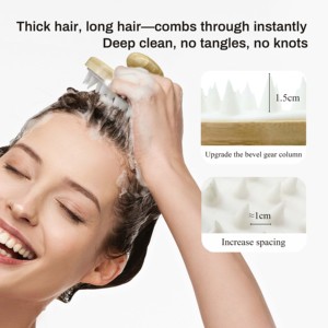 Champú con logotipo privado, cepillo <span class=keywords><strong>para</strong></span> el pelo, masajeador de cuero cabelludo, champú de silicona, masaje <span class=keywords><strong>para</strong></span> el <span class=keywords><strong>cabello</strong></span>, peine <span class=keywords><strong>para</strong></span> el cuero cabelludo, cepillo portátil <span class=keywords><strong>para</strong></span> peluquería - Product Image 4