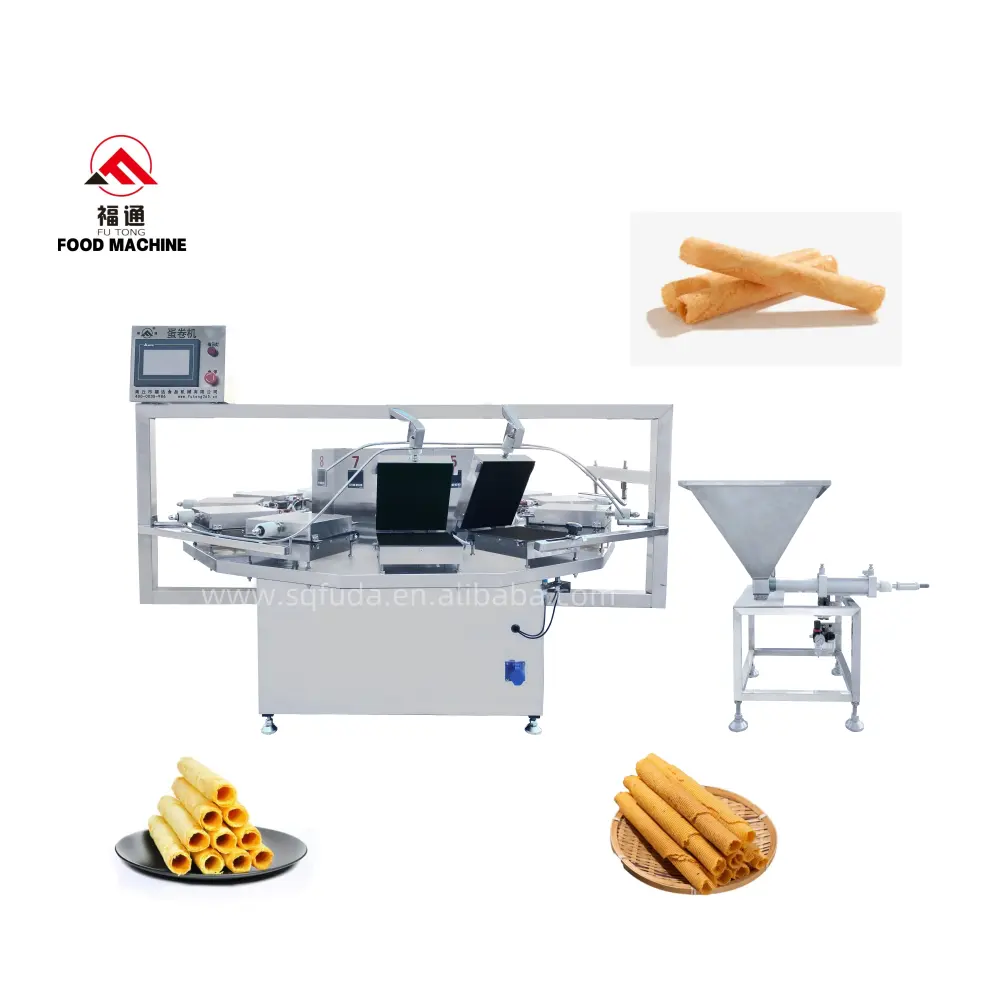 핫 세일 식품 장비 와플 롤 베이킹 기계 웨이퍼 쿠키 만드는 기계